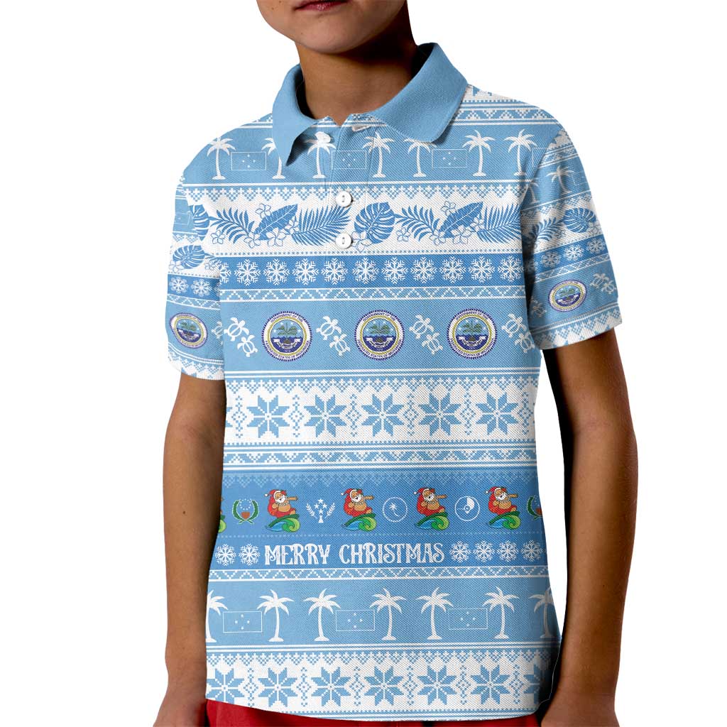 FSM Christmas Kid Polo Shirt Merry Xmas Federated States of Micronesia - Polynesian Pride
