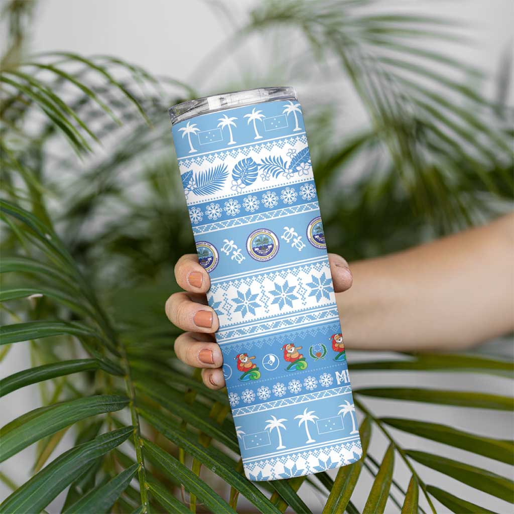 FSM Christmas Skinny Tumbler Merry Xmas Federated States of Micronesia - Polynesian Pride