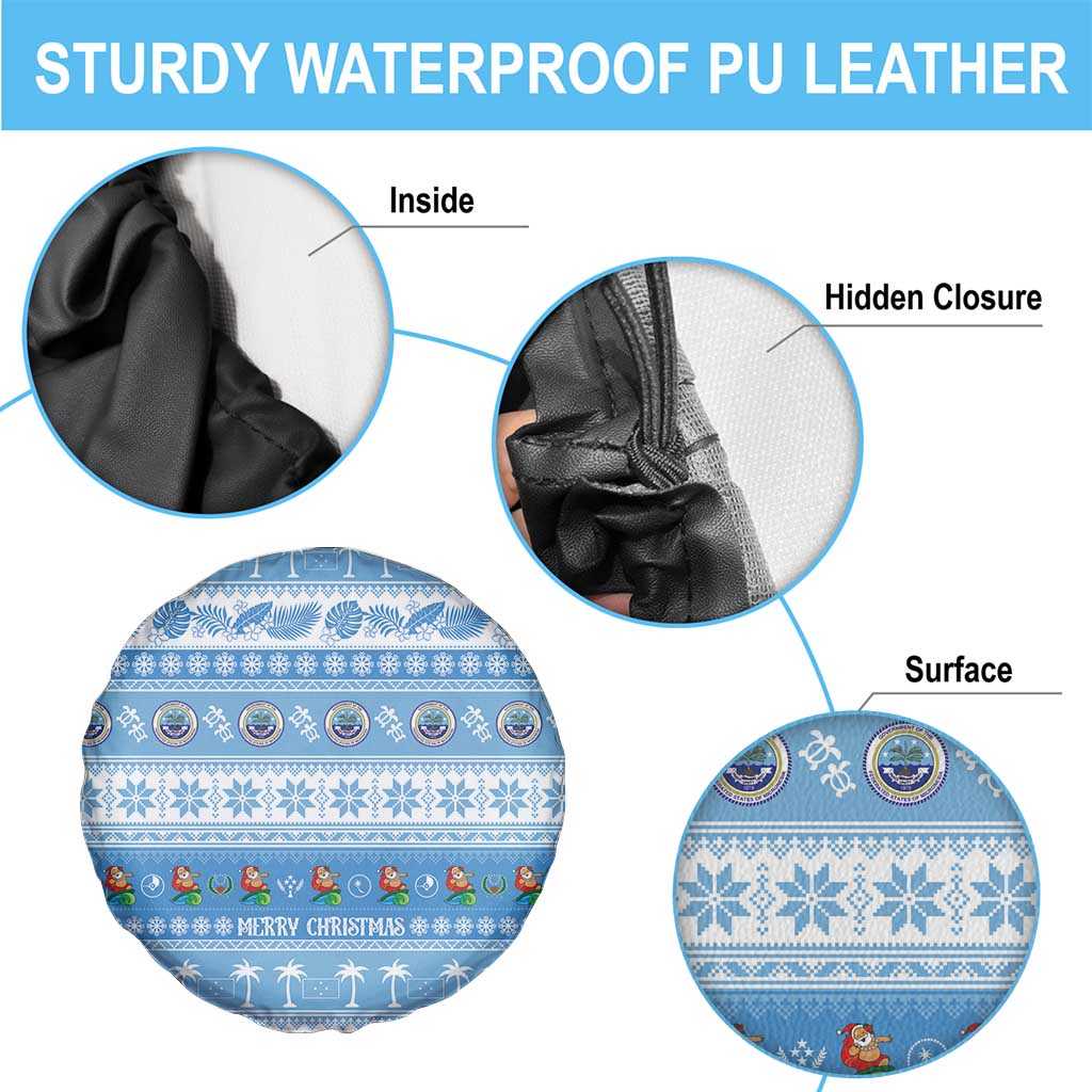 FSM Christmas Spare Tire Cover Merry Xmas Federated States of Micronesia - Polynesian Pride