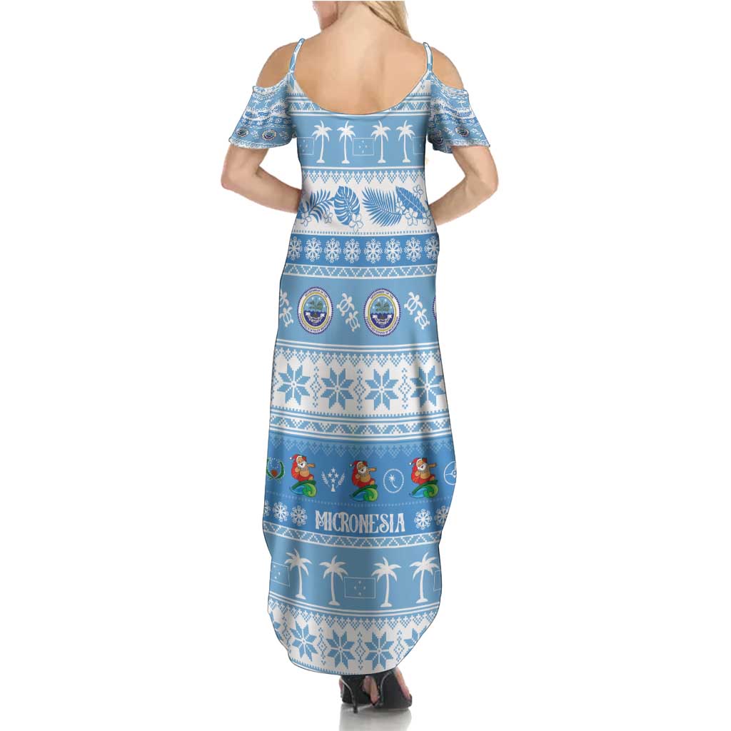 FSM Christmas Summer Maxi Dress Merry Xmas Federated States of Micronesia - Polynesian Pride