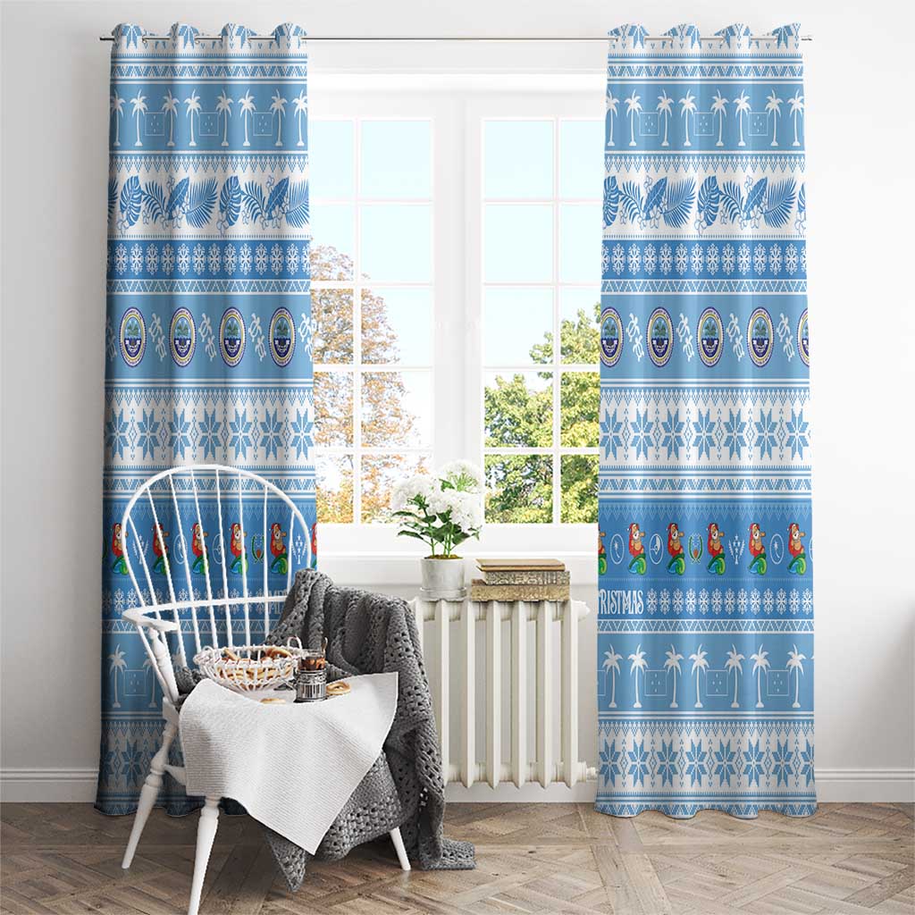 FSM Christmas Window Curtain Merry Xmas Federated States of Micronesia - Polynesian Pride