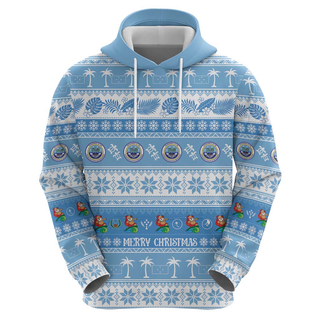 FSM Christmas Zip Hoodie Merry Xmas Federated States of Micronesia - Polynesian Pride