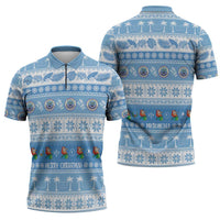 FSM Christmas Zipper Polo Shirt Merry Xmas Federated States of Micronesia - Polynesian Pride