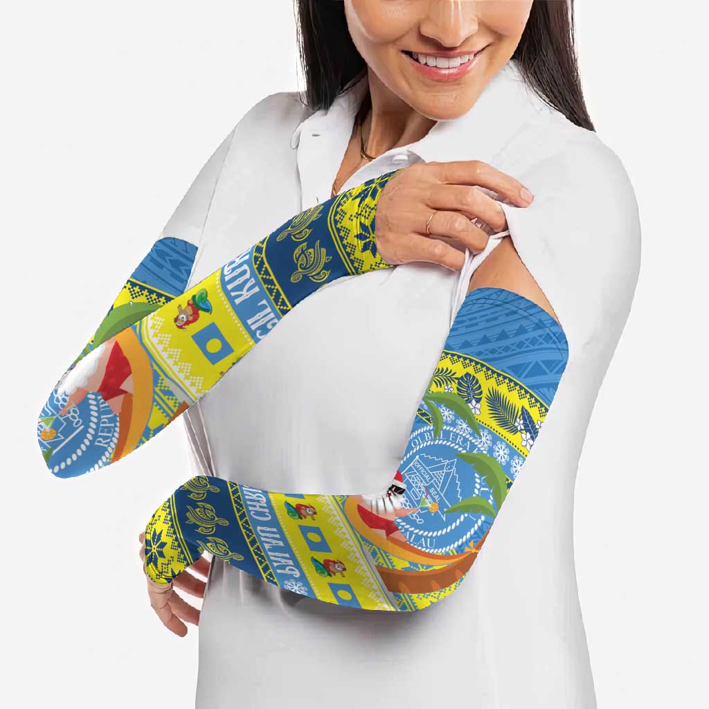 Palau Christmas Arm Sleeves Chilling Santa Ungil Kurismas - Polynesian Pride