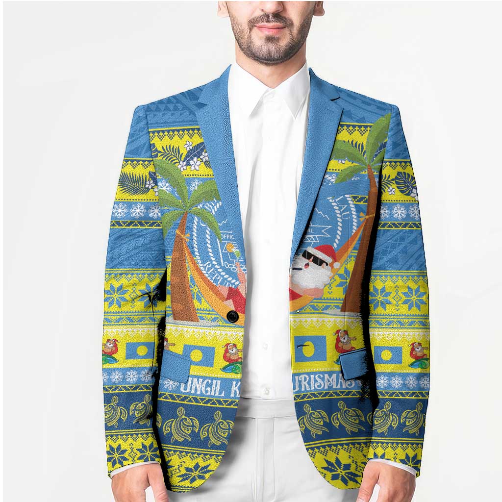 Palau Christmas Blazer Chilling Santa Ungil Kurismas - Polynesian Pride