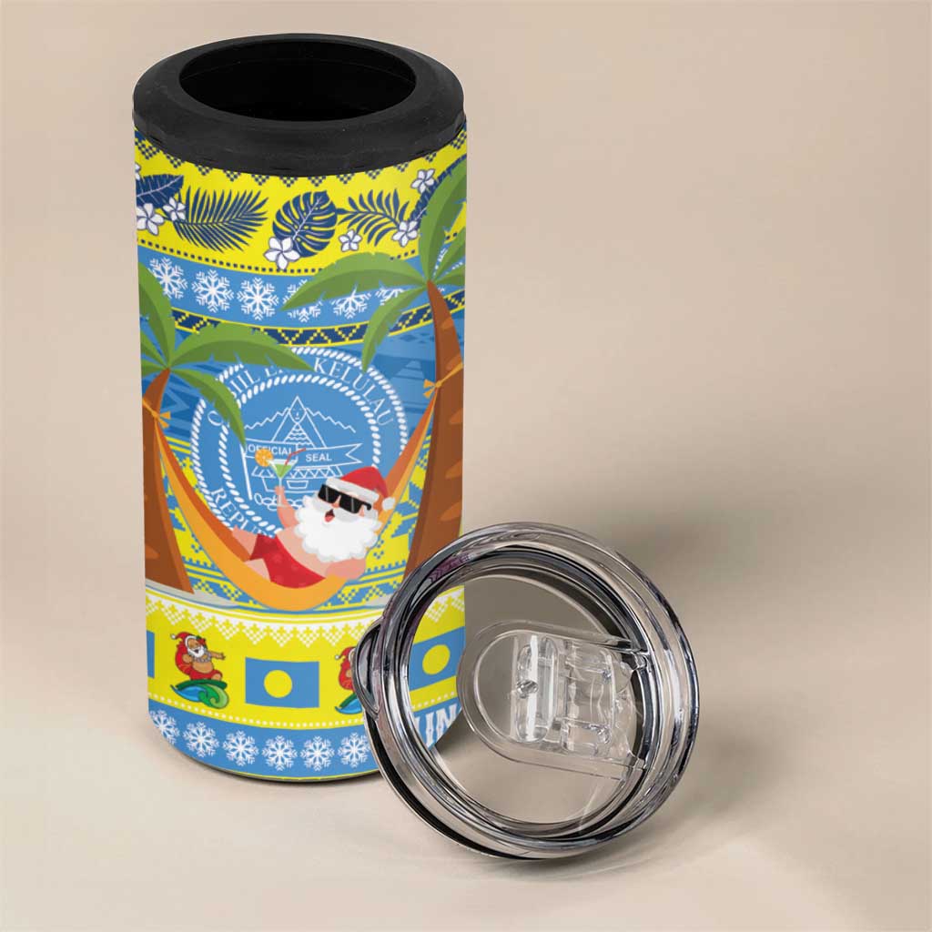 Palau Christmas 4 in 1 Can Cooler Tumbler Chilling Santa Ungil Kurismas - Polynesian Pride