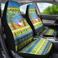 Palau Christmas Car Seat Cover Chilling Santa Ungil Kurismas - Polynesian Pride
