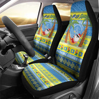 Palau Christmas Car Seat Cover Chilling Santa Ungil Kurismas - Polynesian Pride