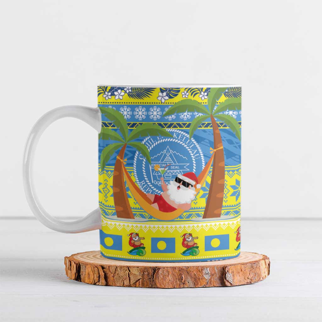Palau Christmas Ceramic Mug Chilling Santa Ungil Kurismas - Polynesian Pride