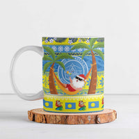 Palau Christmas Ceramic Mug Chilling Santa Ungil Kurismas - Polynesian Pride
