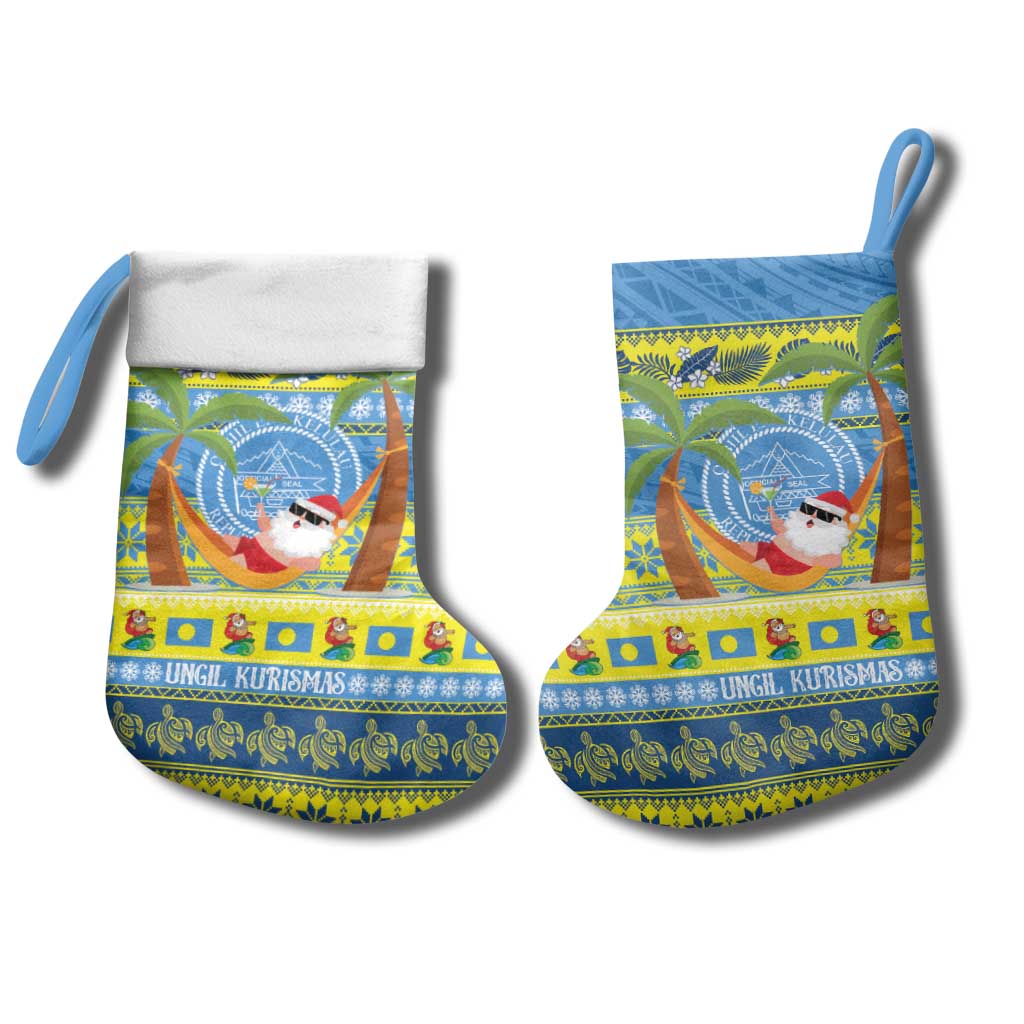 Palau Christmas Stocking Chilling Santa Ungil Kurismas - Polynesian Pride