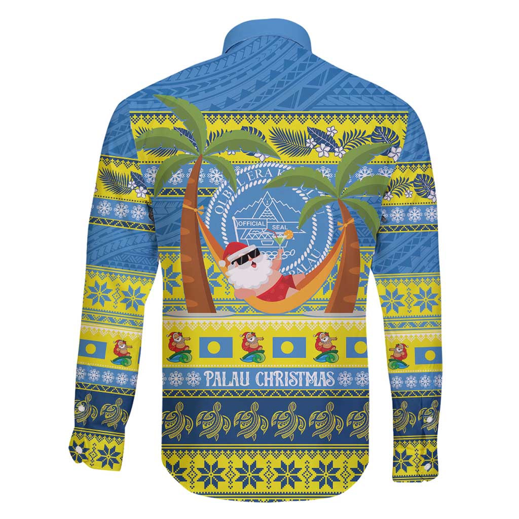 Palau Christmas Family Matching Summer Maxi Dress and Hawaiian Shirt Chilling Santa Ungil Kurismas - Polynesian Pride