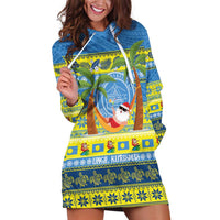 Palau Christmas Hoodie Dress Chilling Santa Ungil Kurismas - Polynesian Pride