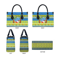 Palau Christmas Leather Bag Chilling Santa Ungil Kurismas - Polynesian Pride