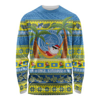 Palau Christmas Long Sleeve Shirt Chilling Santa Ungil Kurismas - Polynesian Pride
