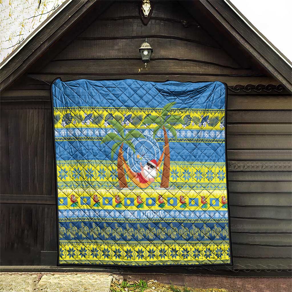 Palau Christmas Quilt Chilling Santa Ungil Kurismas - Polynesian Pride