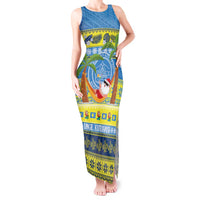Palau Christmas Tank Maxi Dress Chilling Santa Ungil Kurismas - Polynesian Pride