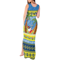 Palau Christmas Tank Maxi Dress Chilling Santa Ungil Kurismas - Polynesian Pride