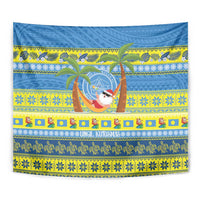 Palau Christmas Tapestry Chilling Santa Ungil Kurismas - Polynesian Pride