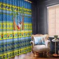 Palau Christmas Window Curtain Chilling Santa Ungil Kurismas - Polynesian Pride