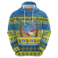 Palau Christmas Zip Hoodie Chilling Santa Ungil Kurismas - Polynesian Pride