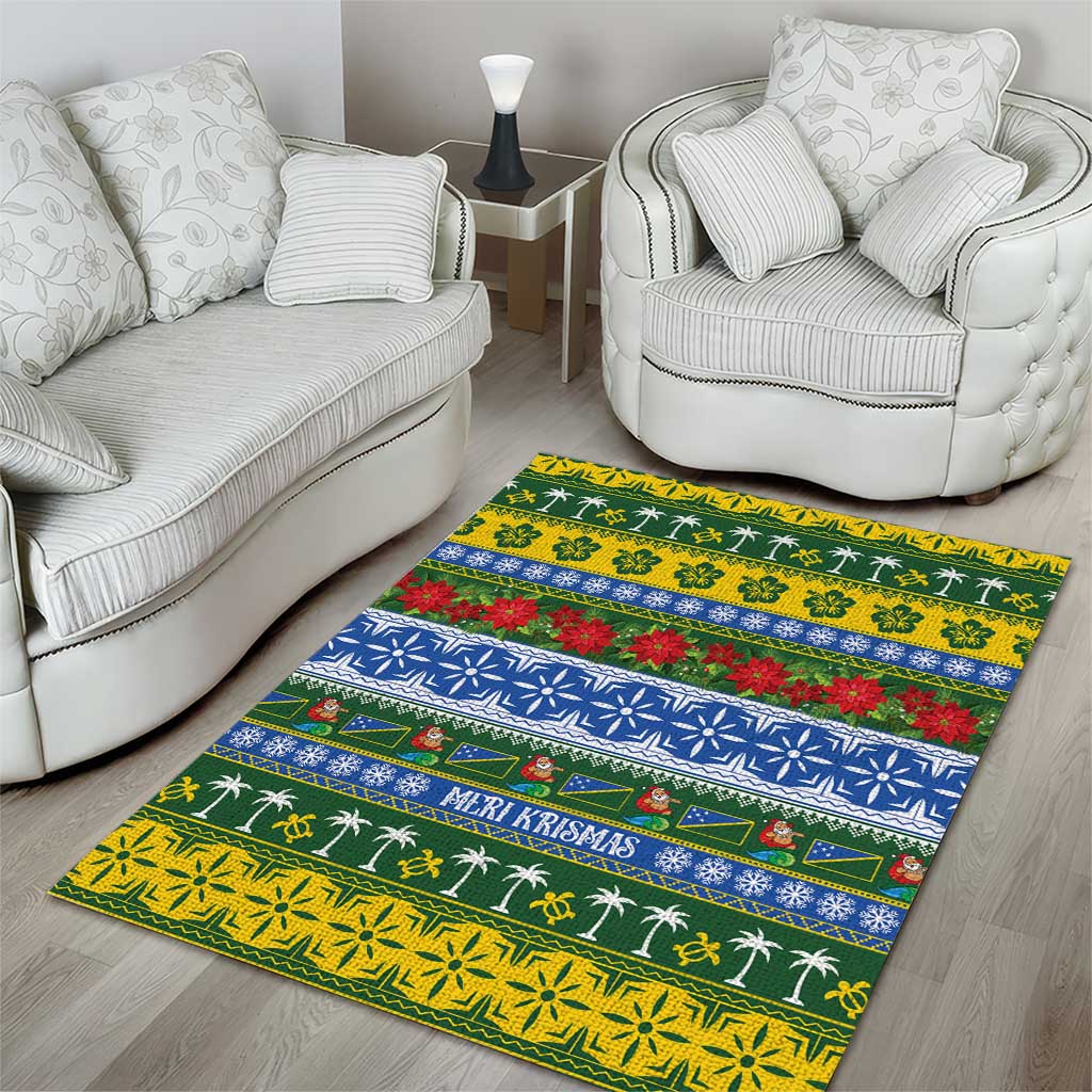 Solomon Islands Christmas Area Rug The Solomons Melanesian Meri Krismas - Polynesian Pride