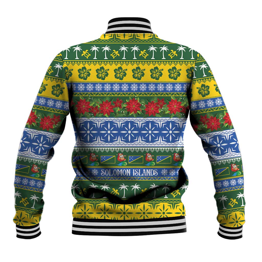 Solomon Islands Christmas Baseball Jacket The Solomons Melanesian Meri Krismas - Polynesian Pride