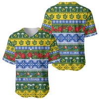 Solomon Islands Christmas Baseball Jersey The Solomons Melanesian Meri Krismas - Polynesian Pride