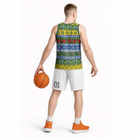 Solomon Islands Christmas Basketball Jersey The Solomons Melanesian Meri Krismas - Polynesian Pride