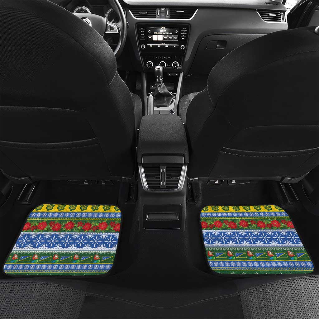 Solomon Islands Christmas Car Mats The Solomons Melanesian Meri Krismas - Polynesian Pride