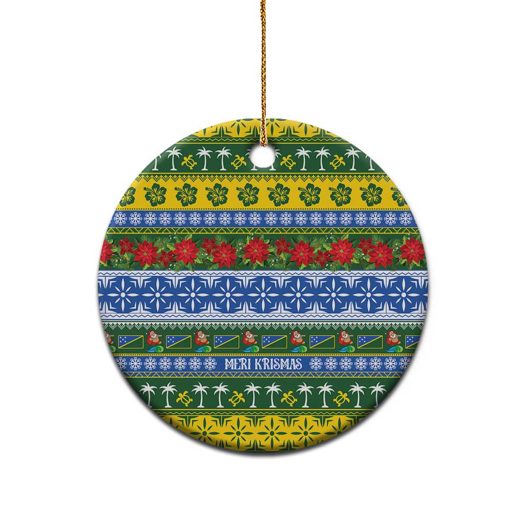 Solomon Islands Christmas Ceramic Ornament The Solomons Melanesian Meri Krismas - Polynesian Pride