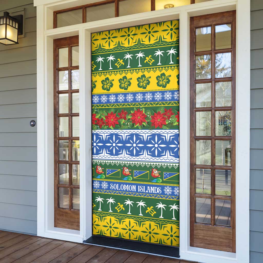 Solomon Islands Christmas Door Cover The Solomons Melanesian Meri Krismas - Polynesian Pride