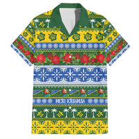 Solomon Islands Christmas Family Matching Long Sleeve Bodycon Dress and Hawaiian Shirt The Solomons Melanesian Meri Krismas - Polynesian Pride