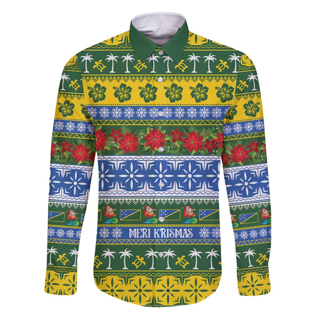 Solomon Islands Christmas Family Matching Off Shoulder Short Dress and Hawaiian Shirt The Solomons Melanesian Meri Krismas - Polynesian Pride