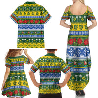 Solomon Islands Christmas Family Matching Summer Maxi Dress and Hawaiian Shirt The Solomons Melanesian Meri Krismas - Polynesian Pride