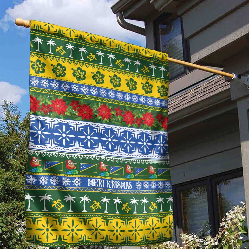 Solomon Islands Christmas Garden Flag The Solomons Melanesian Meri Krismas - Polynesian Pride