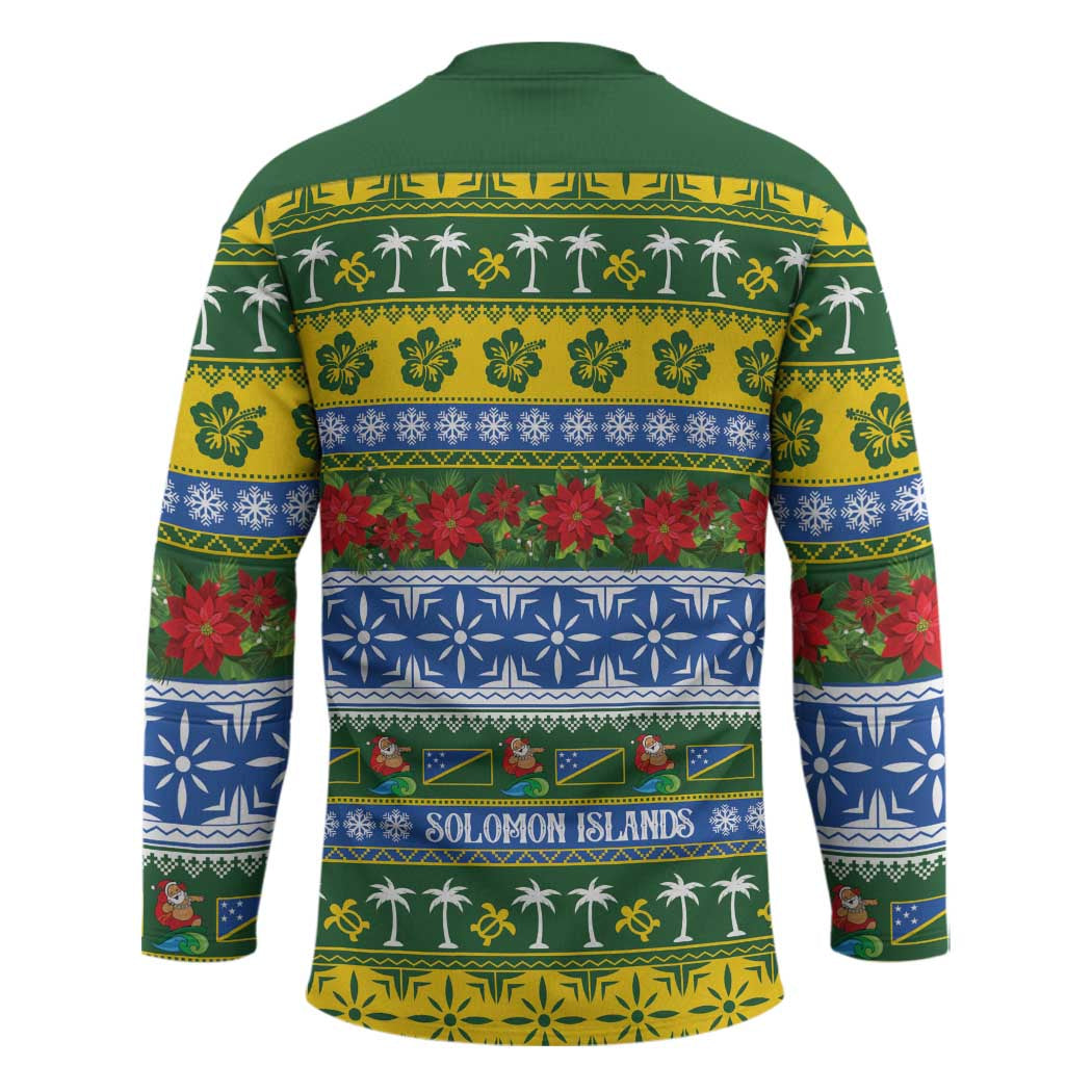 Solomon Islands Christmas Hockey Jersey The Solomons Melanesian Meri Krismas - Polynesian Pride