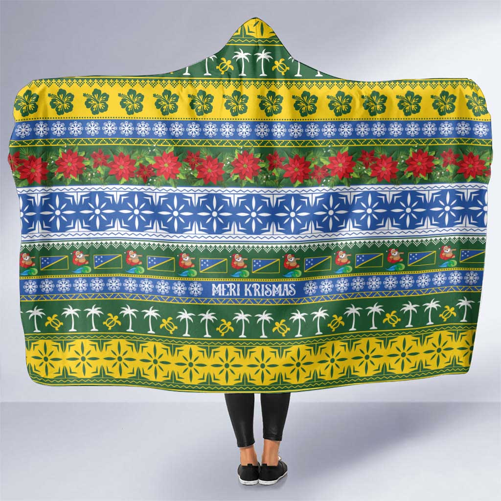 Solomon Islands Christmas Hooded Blanket The Solomons Melanesian Meri Krismas - Polynesian Pride