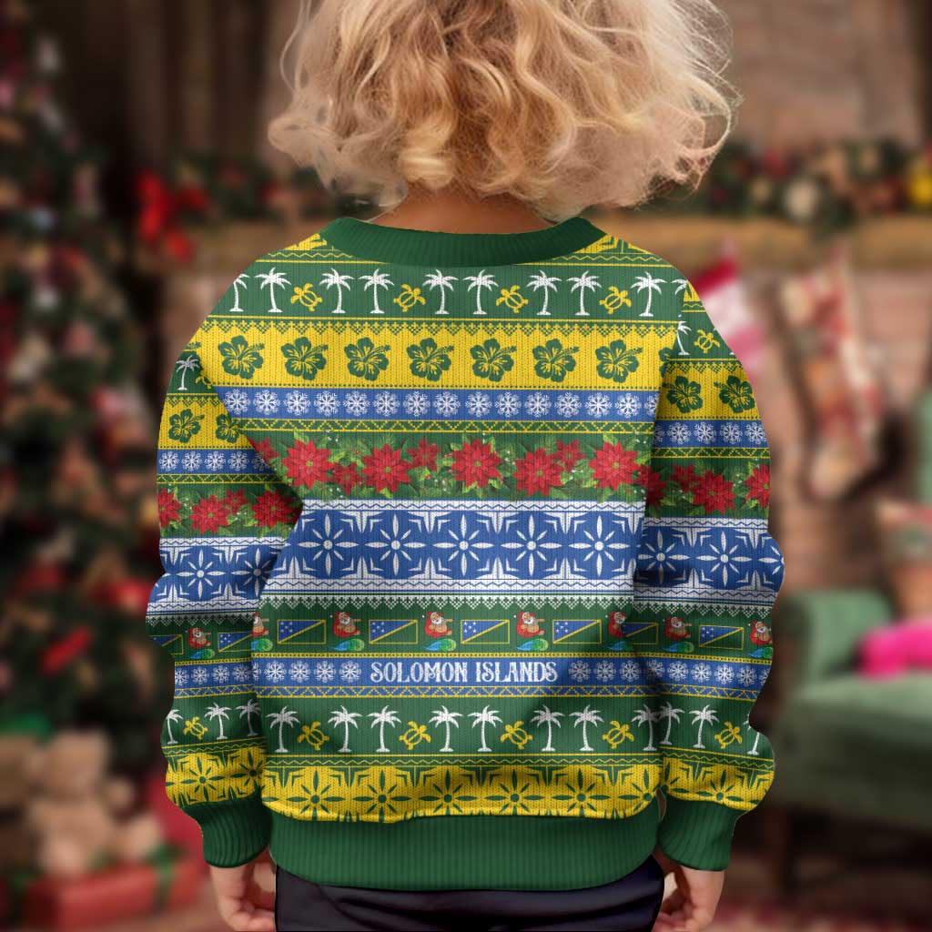 Solomon Islands Christmas Kid Ugly Christmas Sweater The Solomons Melanesian Meri Krismas - Polynesian Pride