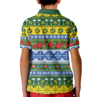 Solomon Islands Christmas Kid Polo Shirt The Solomons Melanesian Meri Krismas - Polynesian Pride