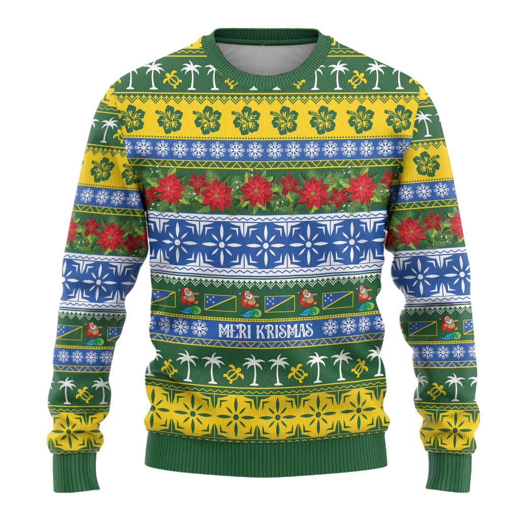 Solomon Islands Christmas Ugly Christmas Sweater The Solomons Melanesian Meri Krismas - Polynesian Pride