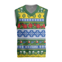 Solomon Islands Christmas Knitted V-Neck Vest The Solomons Melanesian Meri Krismas - Polynesian Pride