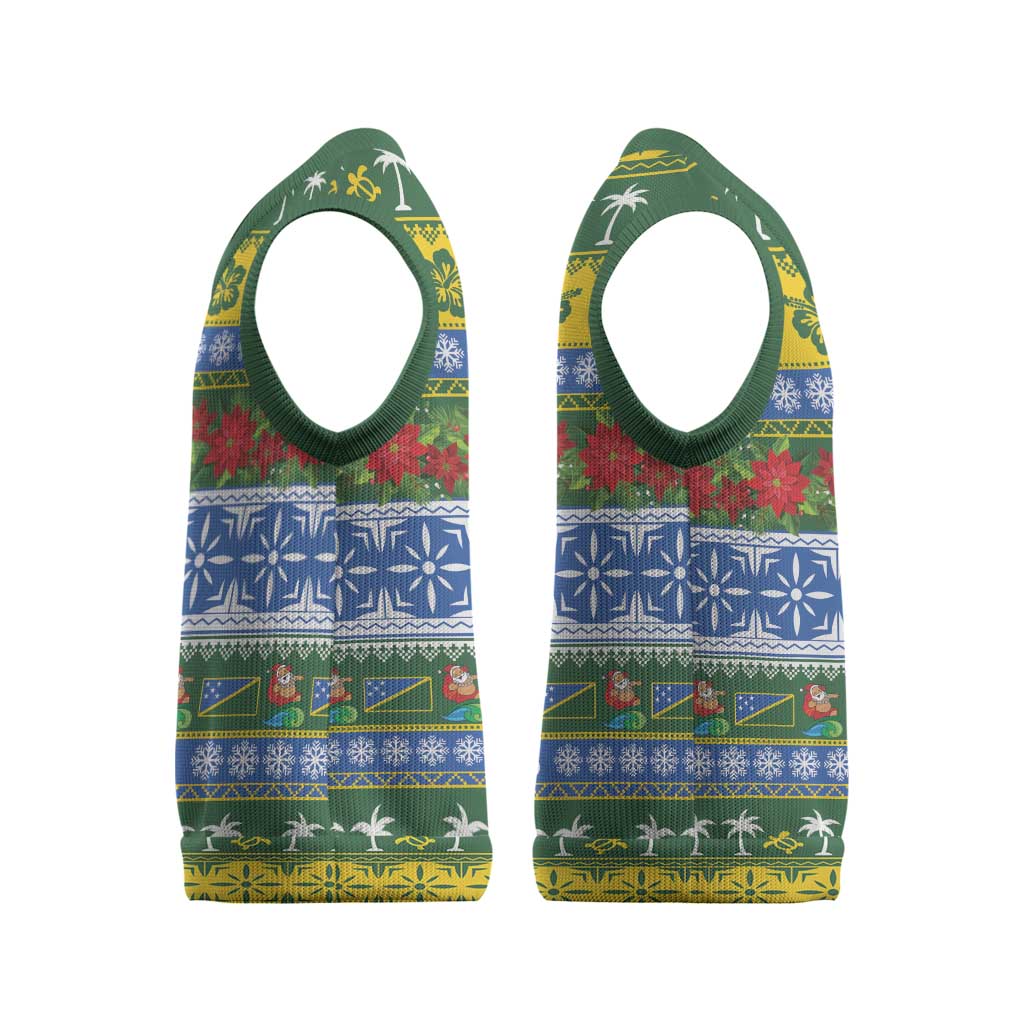 Solomon Islands Christmas Knitted V-Neck Vest The Solomons Melanesian Meri Krismas - Polynesian Pride