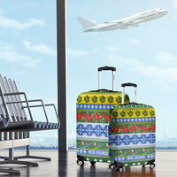 Solomon Islands Christmas Luggage Cover The Solomons Melanesian Meri Krismas - Polynesian Pride
