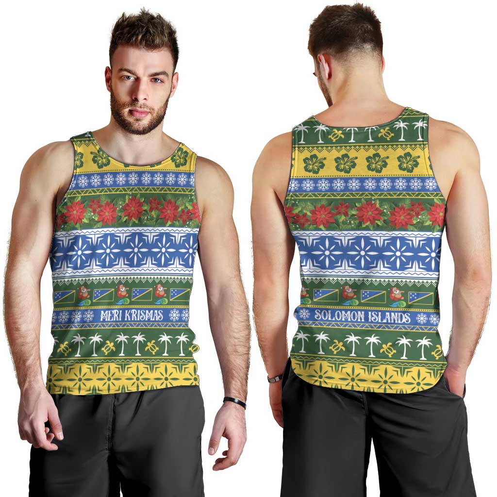 Solomon Islands Christmas Men Tank Top The Solomons Melanesian Meri Krismas - Polynesian Pride