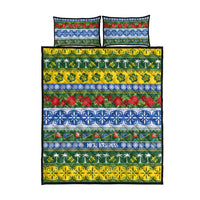 Solomon Islands Christmas Quilt Bed Set The Solomons Melanesian Meri Krismas - Polynesian Pride