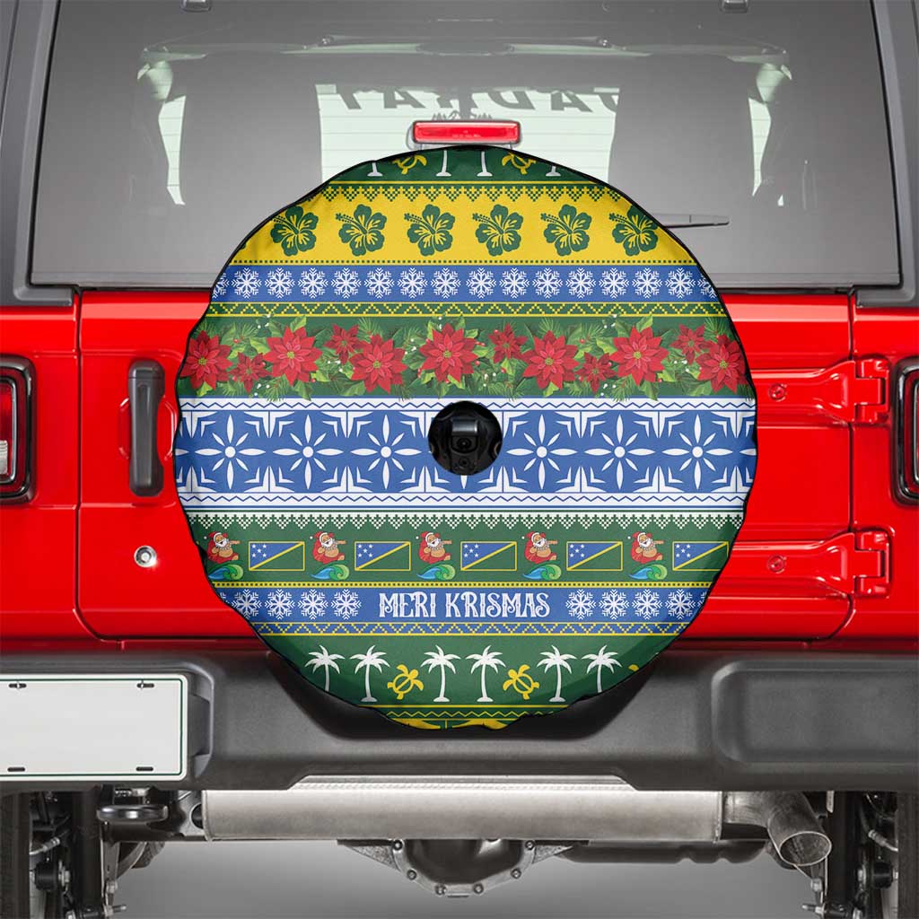 Solomon Islands Christmas Spare Tire Cover The Solomons Melanesian Meri Krismas - Polynesian Pride