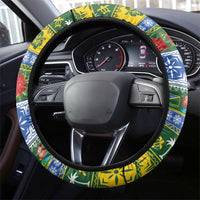 Solomon Islands Christmas Steering Wheel Cover The Solomons Melanesian Meri Krismas - Polynesian Pride