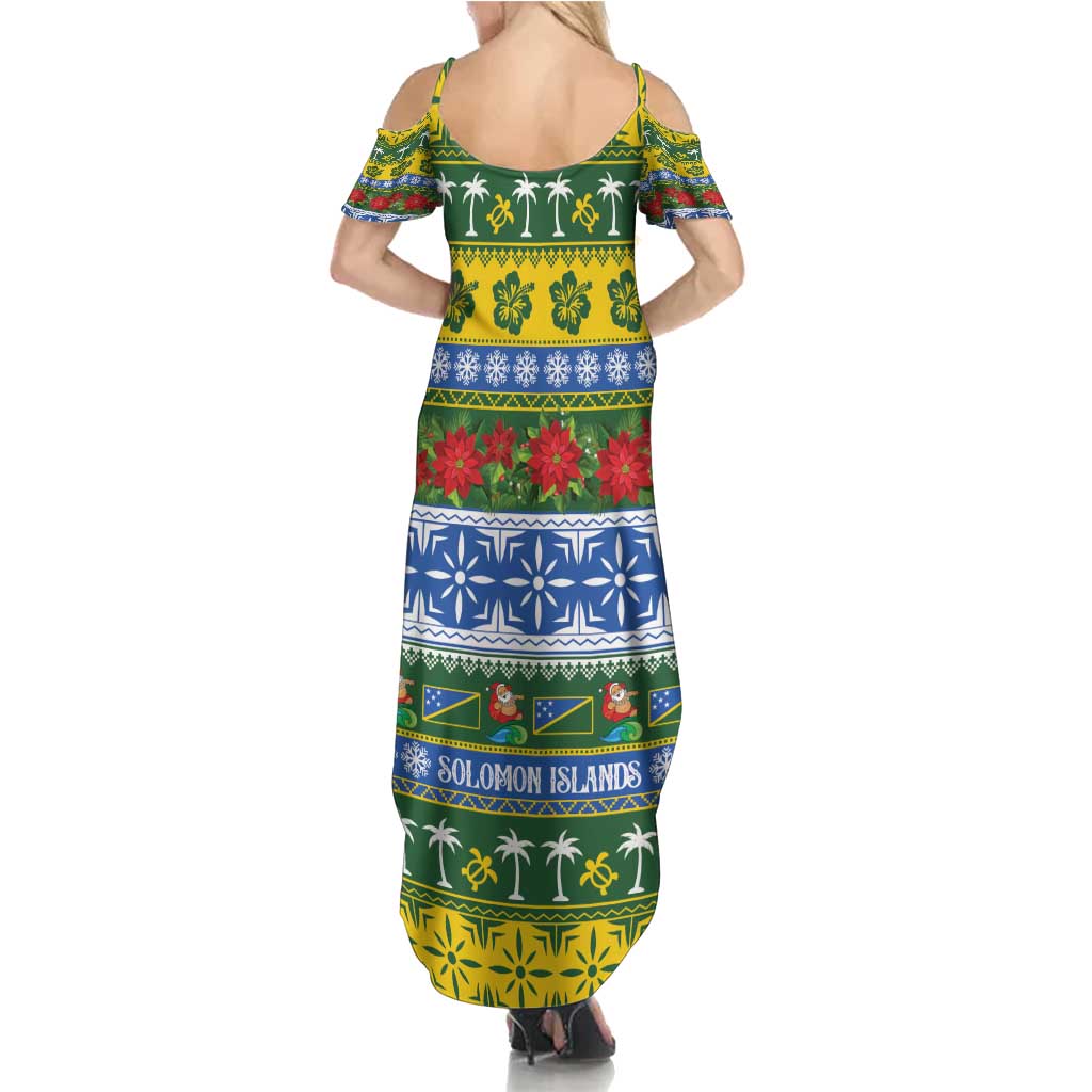 Solomon Islands Christmas Summer Maxi Dress The Solomons Melanesian Meri Krismas - Polynesian Pride