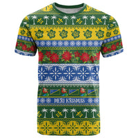 Solomon Islands Christmas T Shirt The Solomons Melanesian Meri Krismas - Polynesian Pride